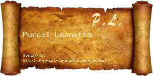 Purczl Leonetta névjegykártya